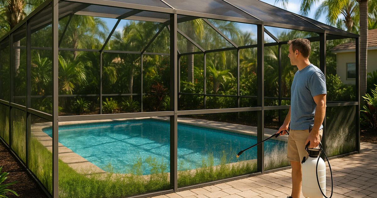 Bird droppings, algae, and mildew: how they wreck your pool-cage screen faster than you think