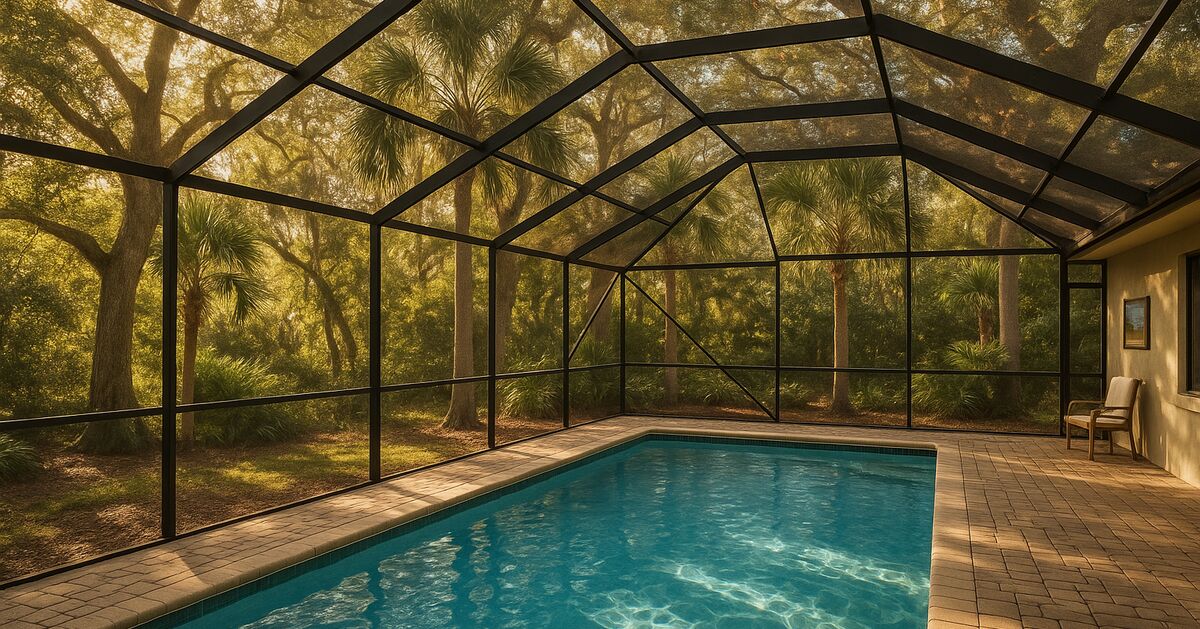 Protecting your pool screen from falling branches and debris