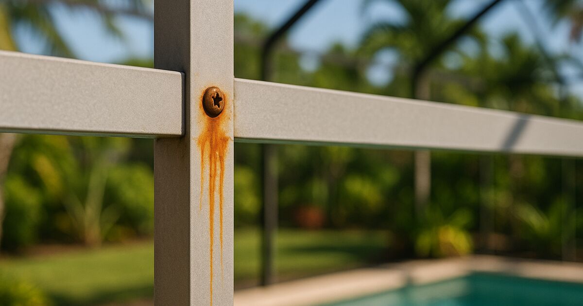 Rust on your pool cage: causes, cures, and prevention