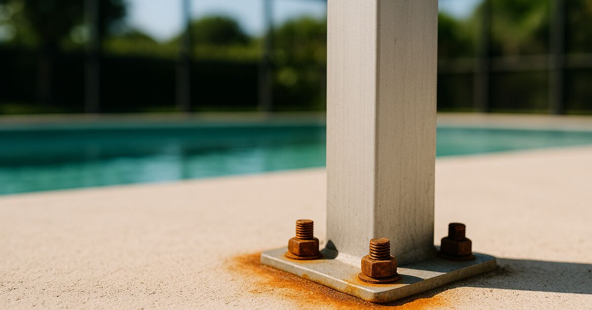 Why wobbly pool cages are usually a fastener problem, not a screen problem